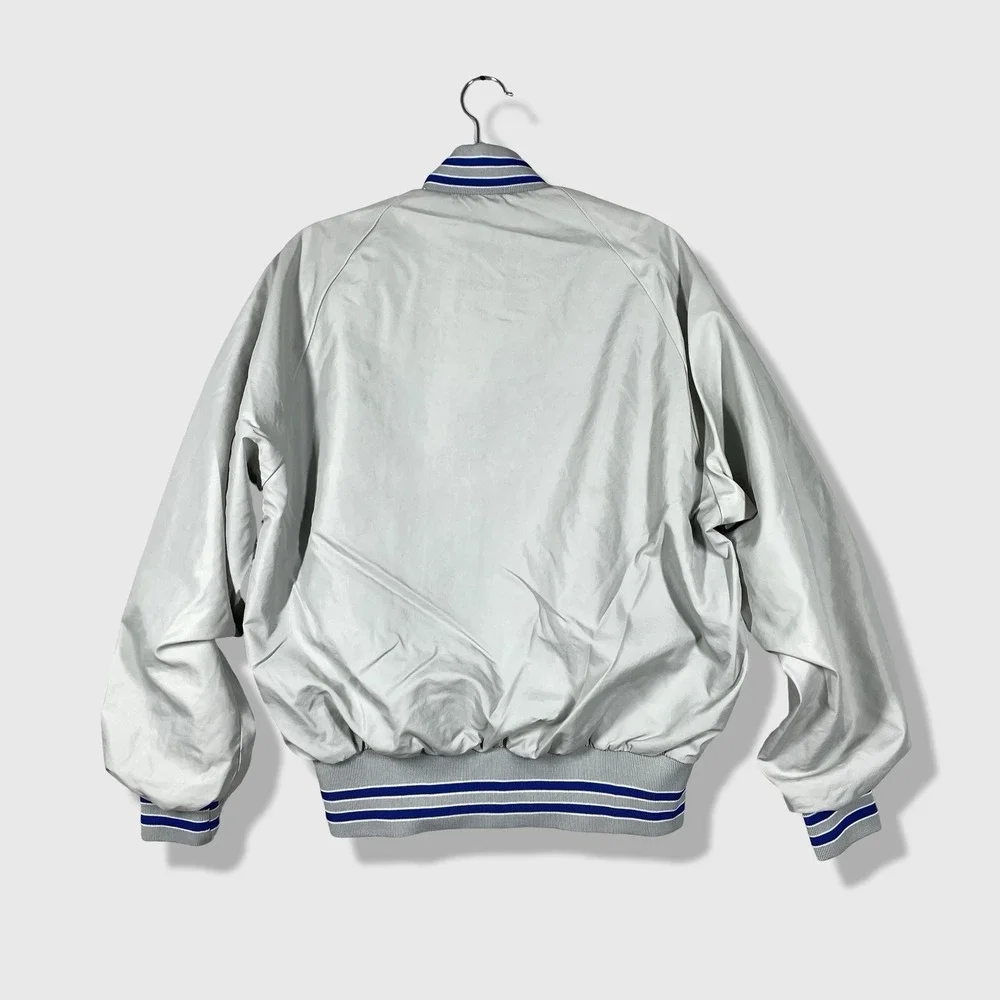 Dunbrooke Varsity Jacket Mens M Gray NIBCO Corporate Bomber‎ Vintage 80s